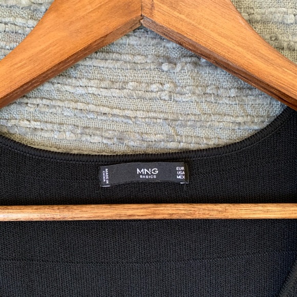 MNG BASICS fitted ribbed 3/4raglan sleeve bodycon - Picture 9 of 15